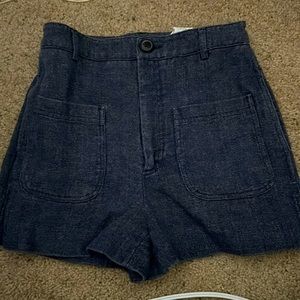 High waist denim shorts